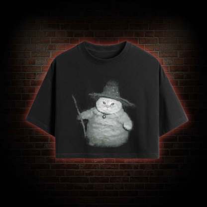 Wizard Cat Crop Top