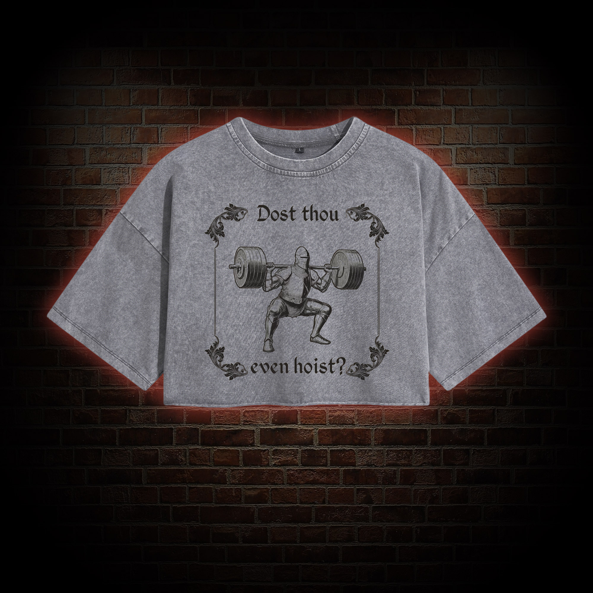 Dost Thou Even Hoist Washed Cropped T-shirts