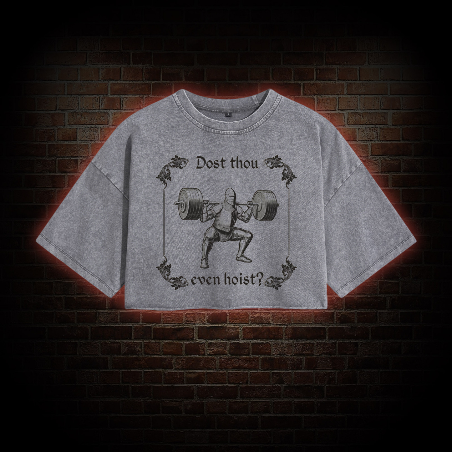 Dost Thou Even Hoist Washed Cropped T-shirts