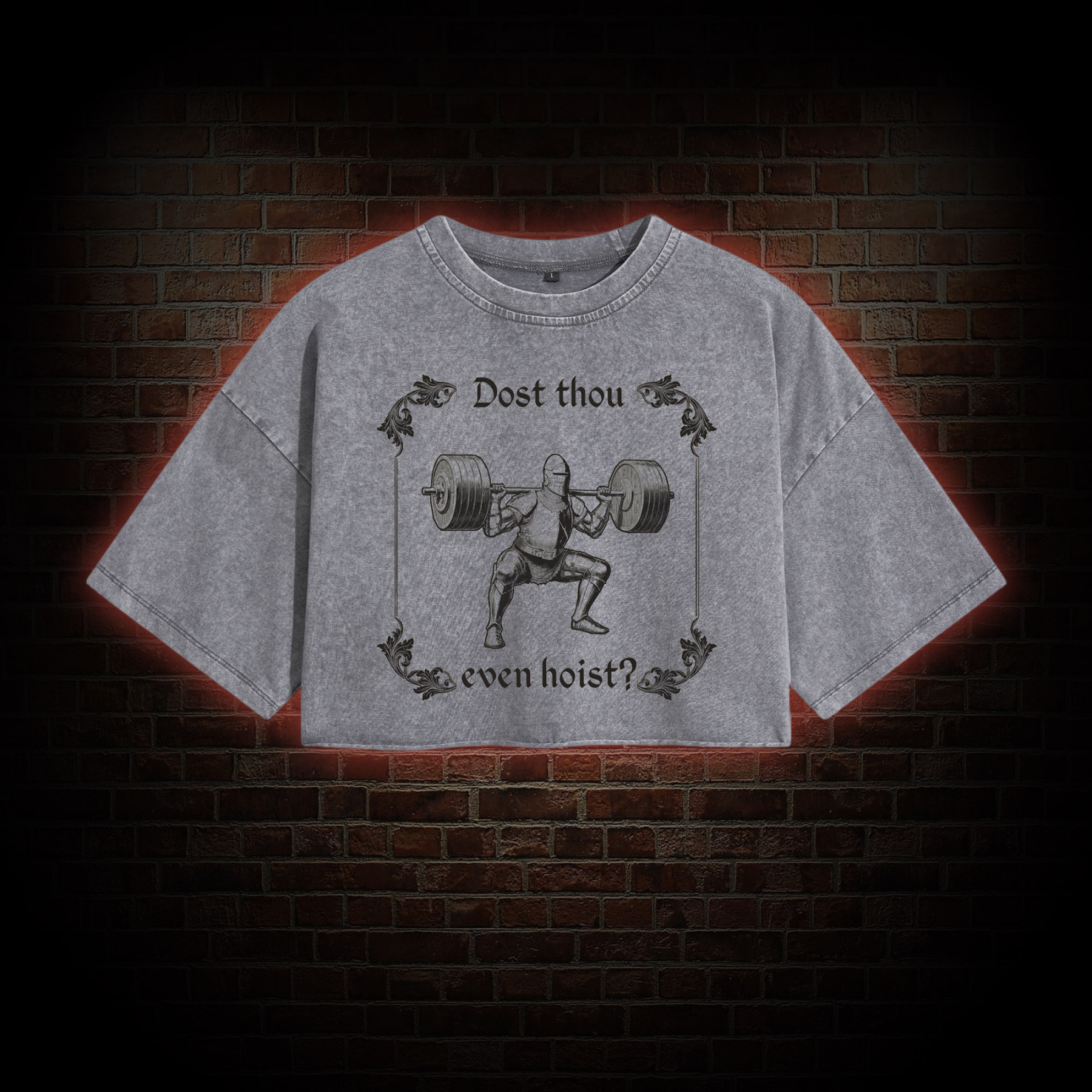 Dost Thou Even Hoist Washed Cropped T-shirts