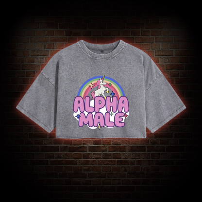 Alpha Male Washed Cropped T-shirts