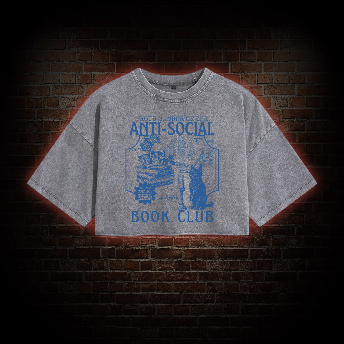 Anti-Social Book Club Washed Cropped T-shirts