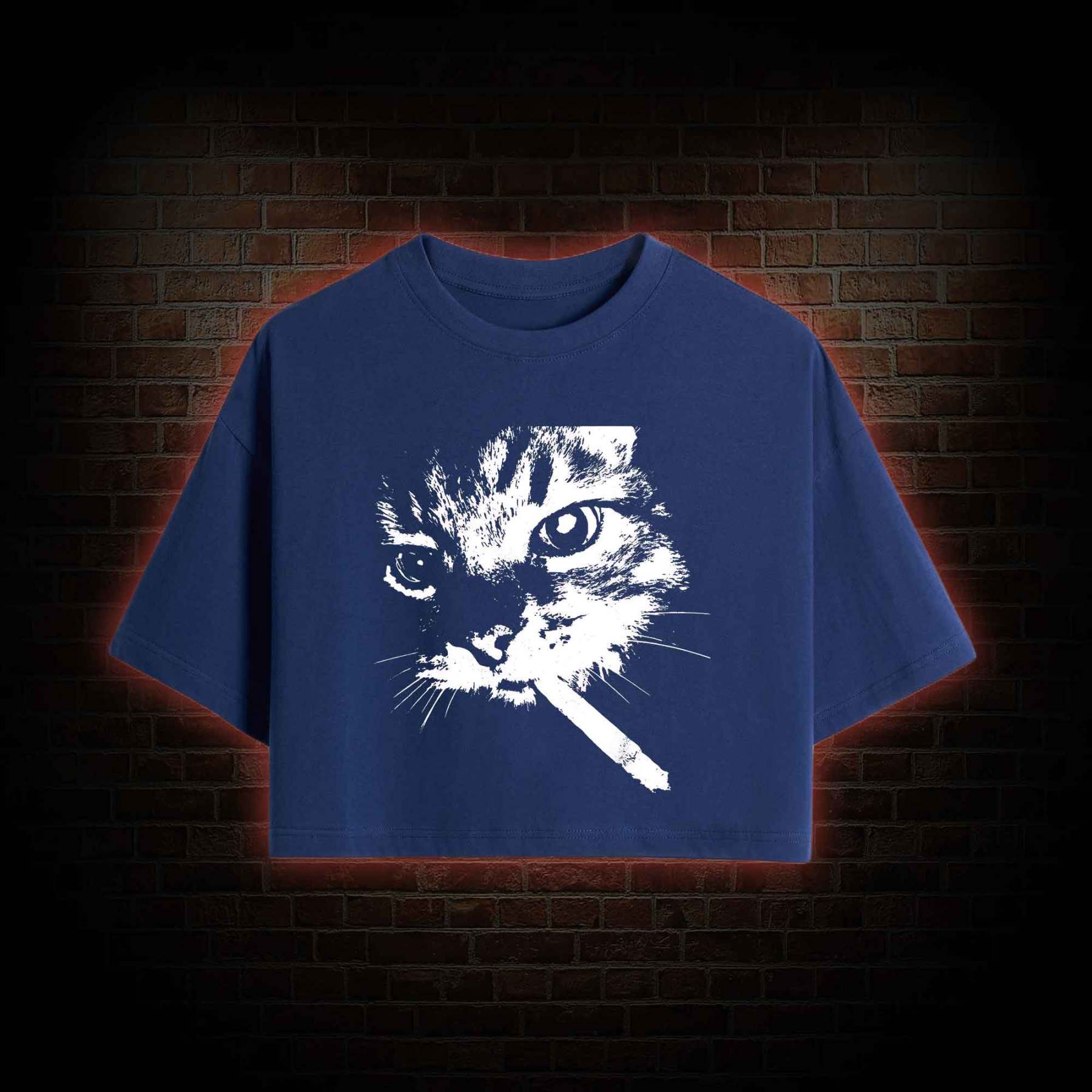 Funny Cat Meme Crop Top