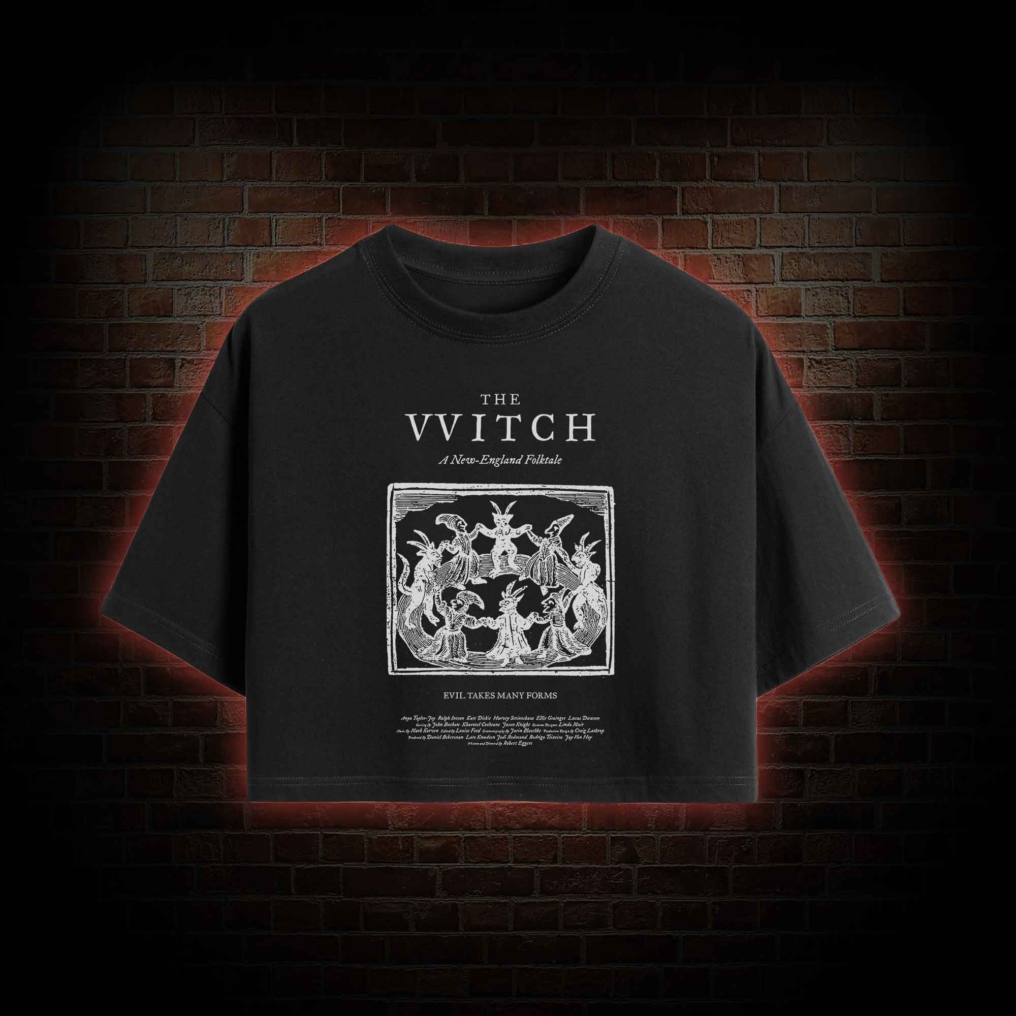 The Witch Retro Horror Folk Crop Top
