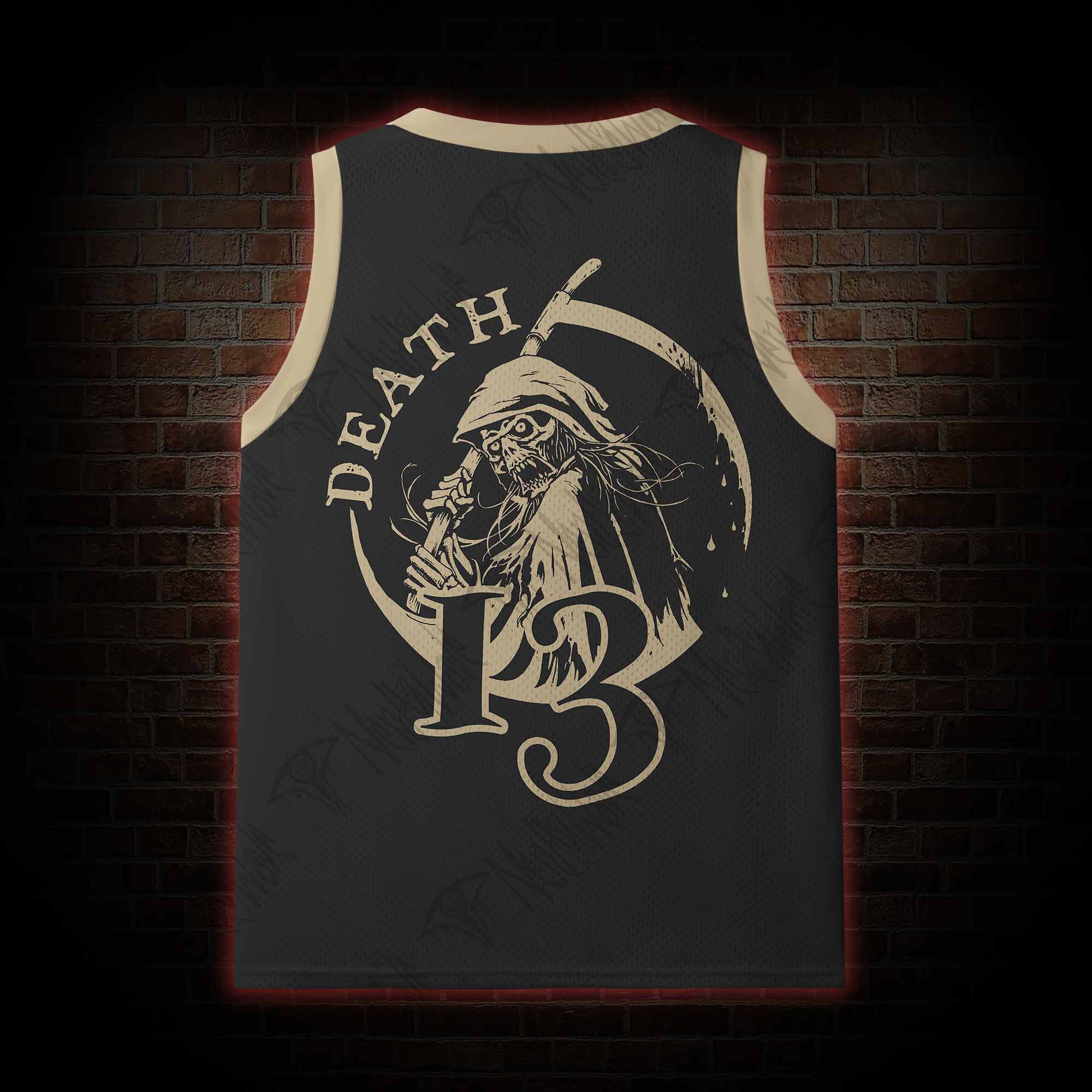 Death in Cloak Tarot Card Mesh Jersey Tank Top