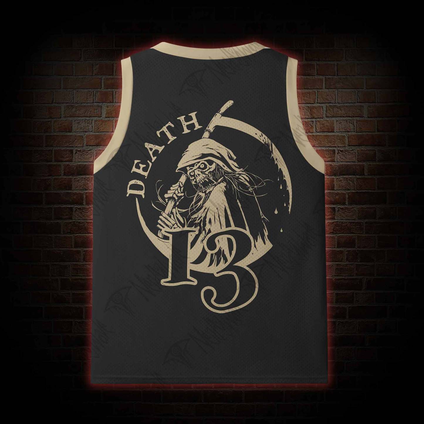 Death in Cloak Tarot Card Mesh Jersey Tank Top