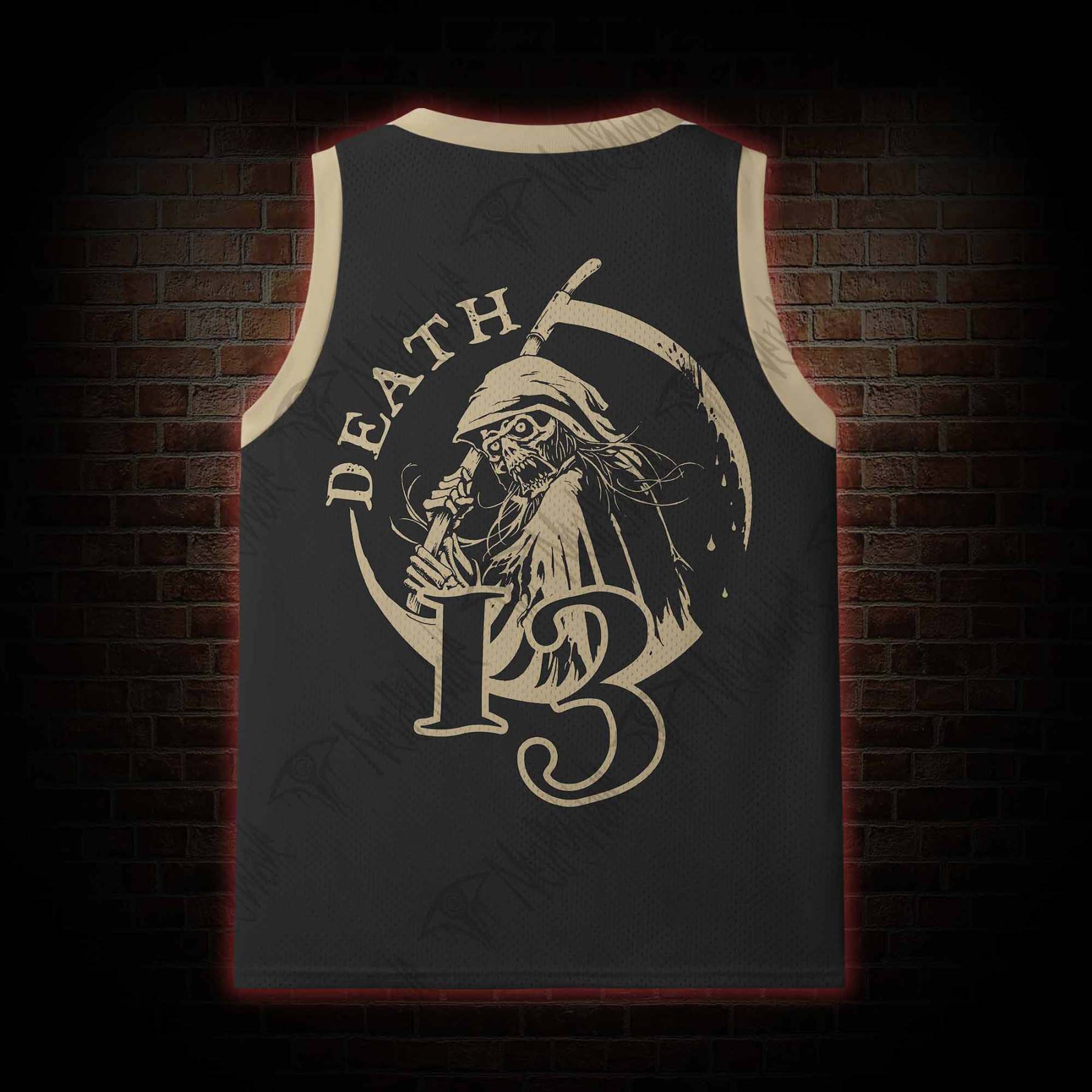 Death in Cloak Tarot Card Mesh Jersey Tank Top
