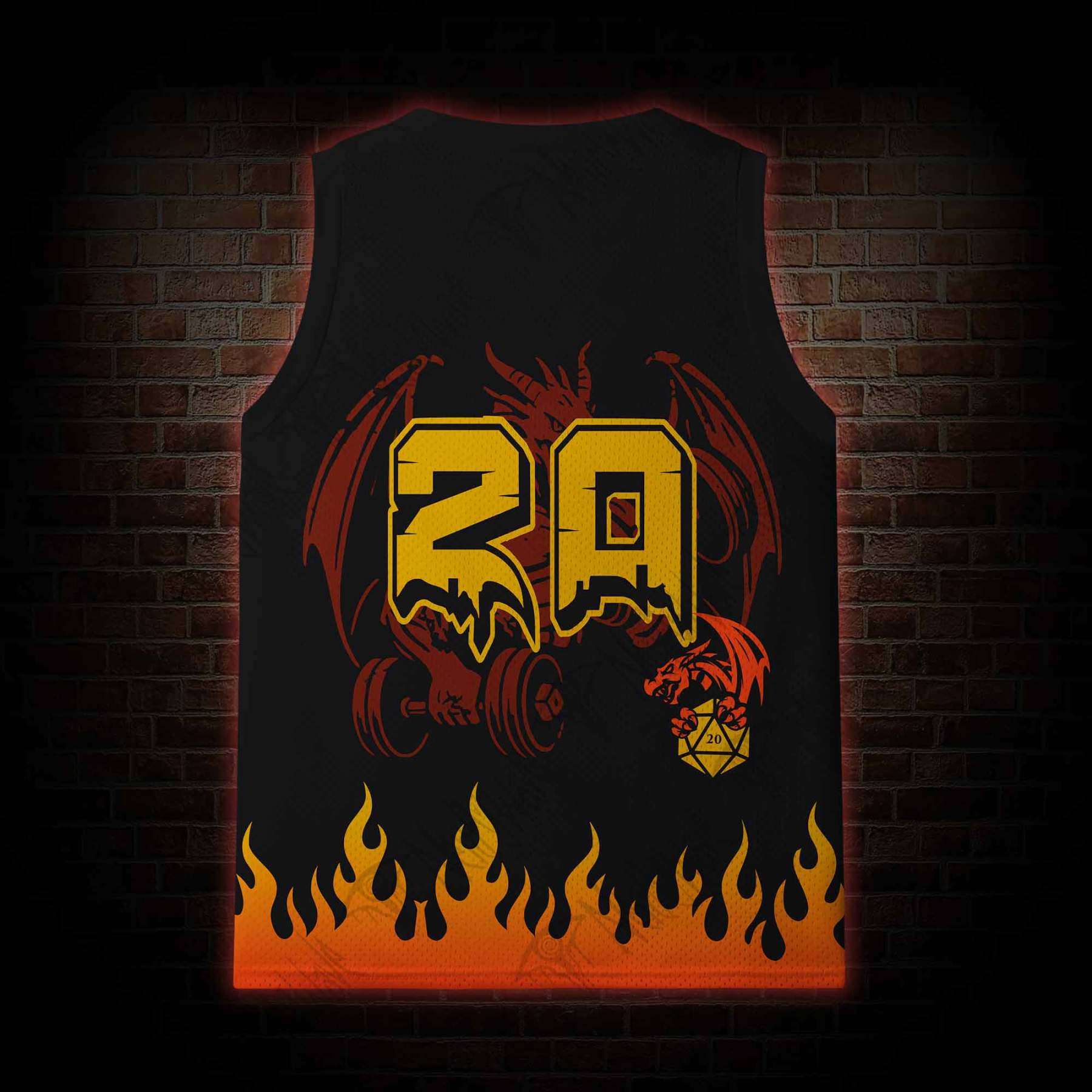 Dumbbells&Dragons Mesh Jersey Tank Top