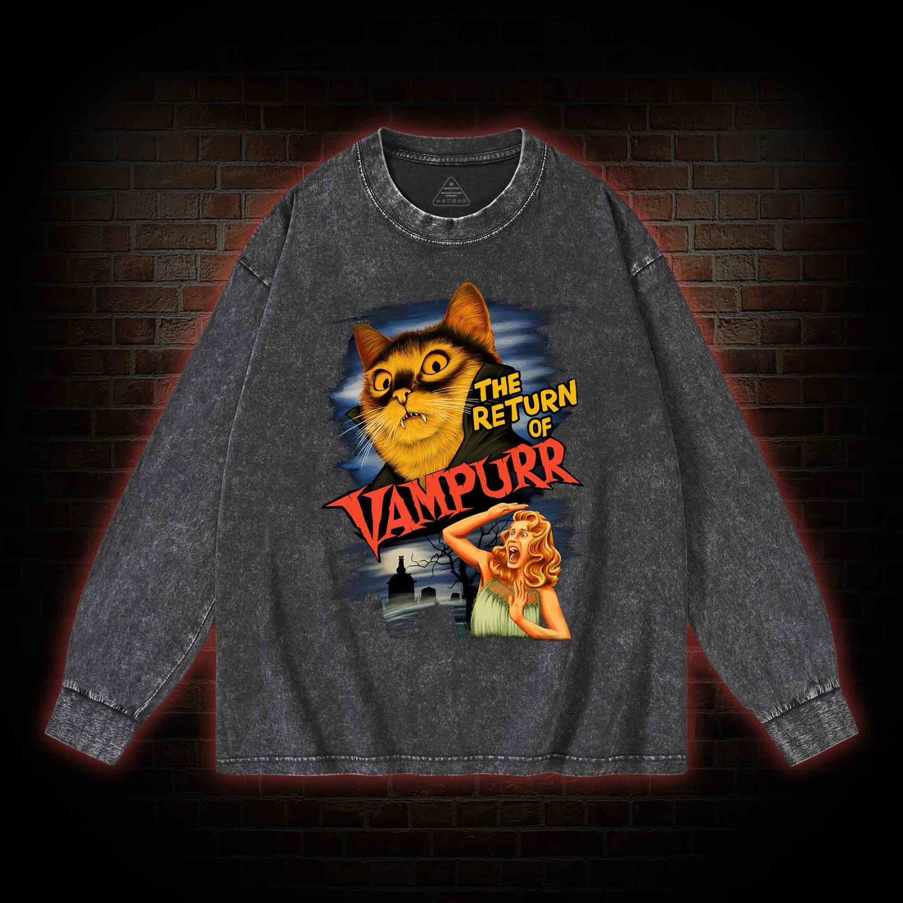 The Return Of Vampurr Washed Long-Sleeve T-shirt