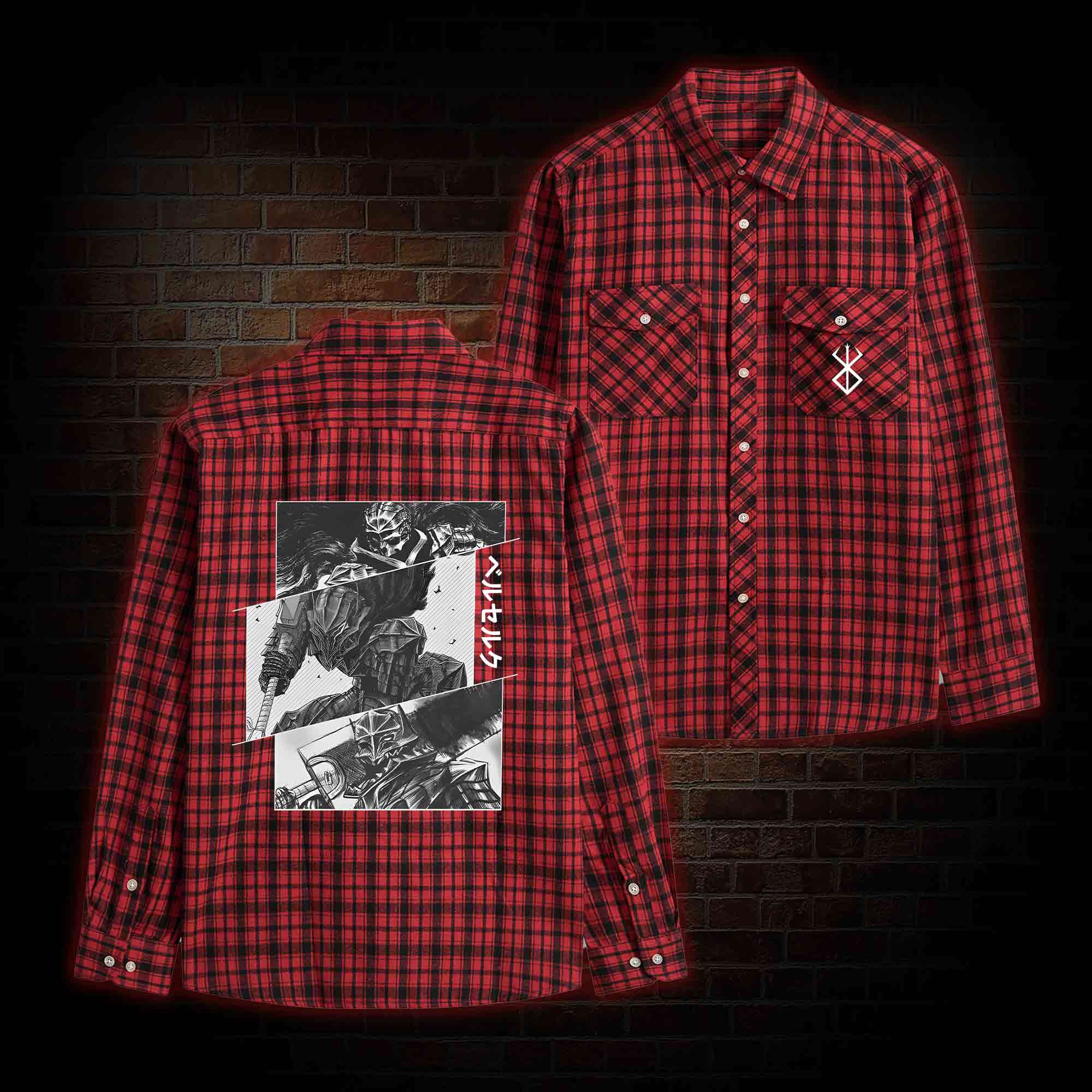 Black Swordsman Unisex Flannel Shirt