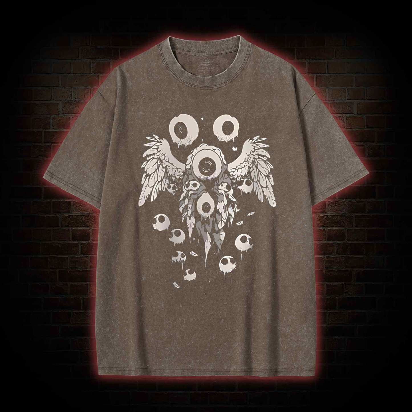 Weirdcore Eyeball Washed T-shirt