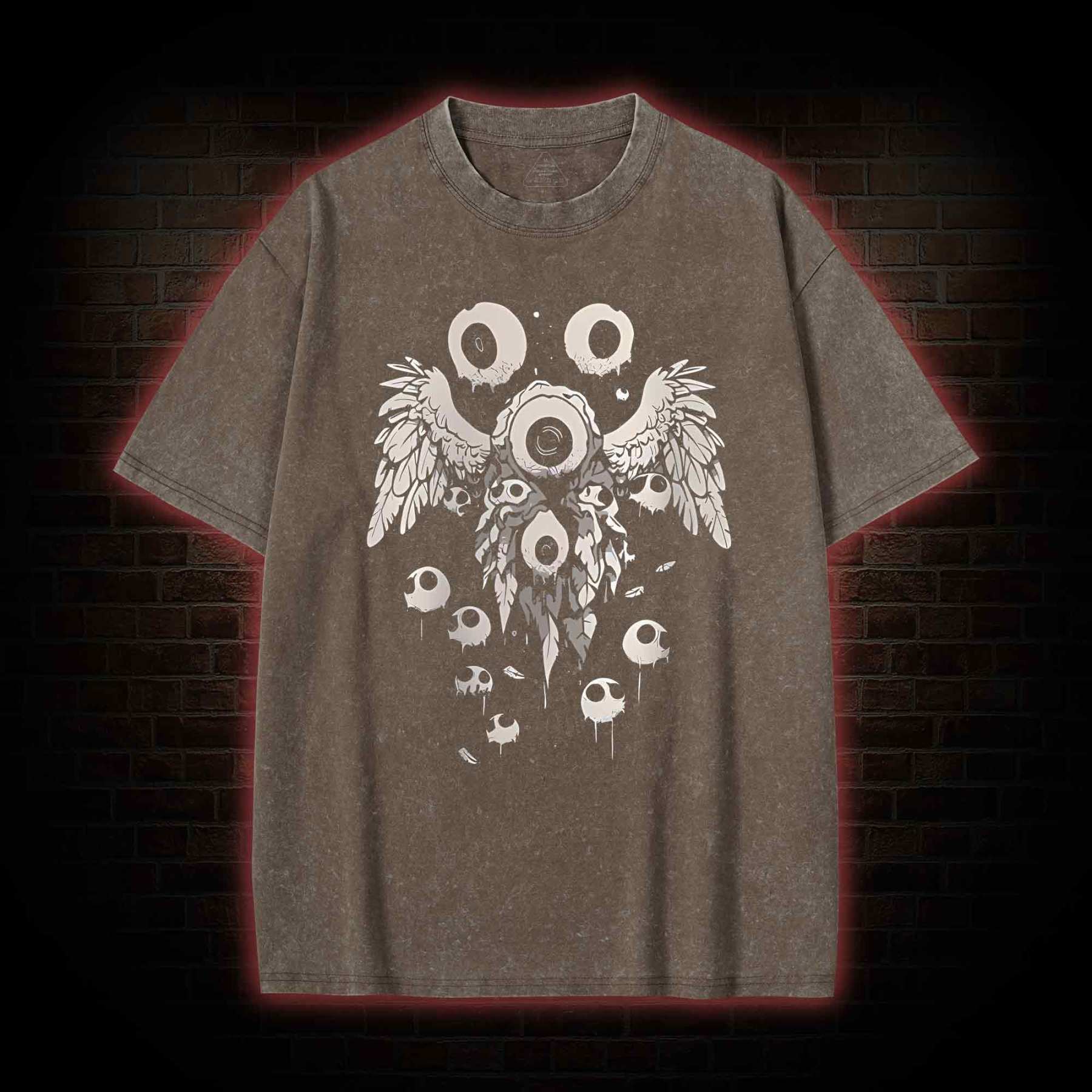 Weirdcore Eyeball Washed T-shirt
