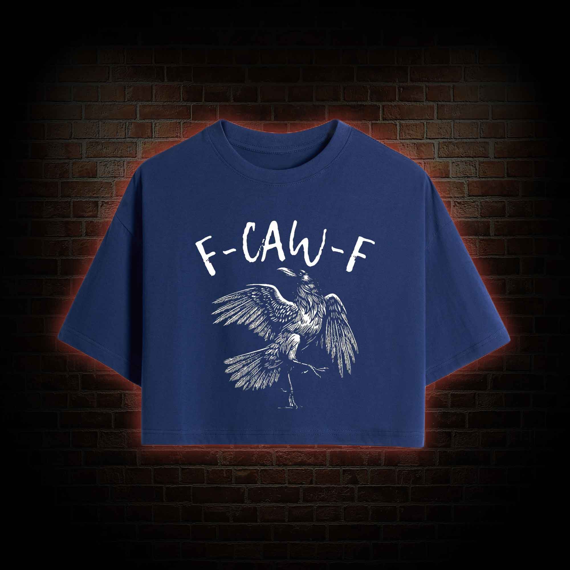 F-caw-f Funny Crop Top