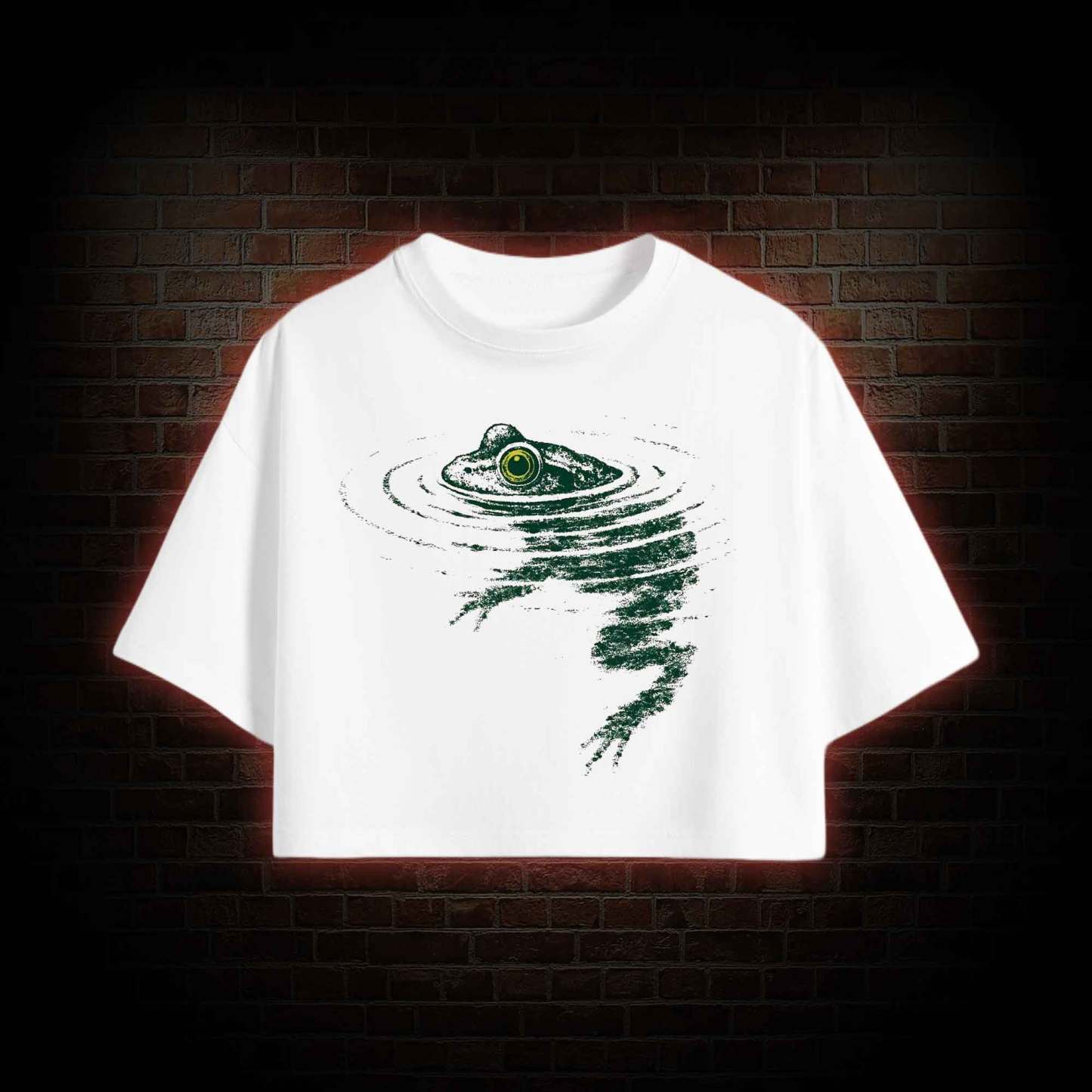 Frog Swimming Crop Top