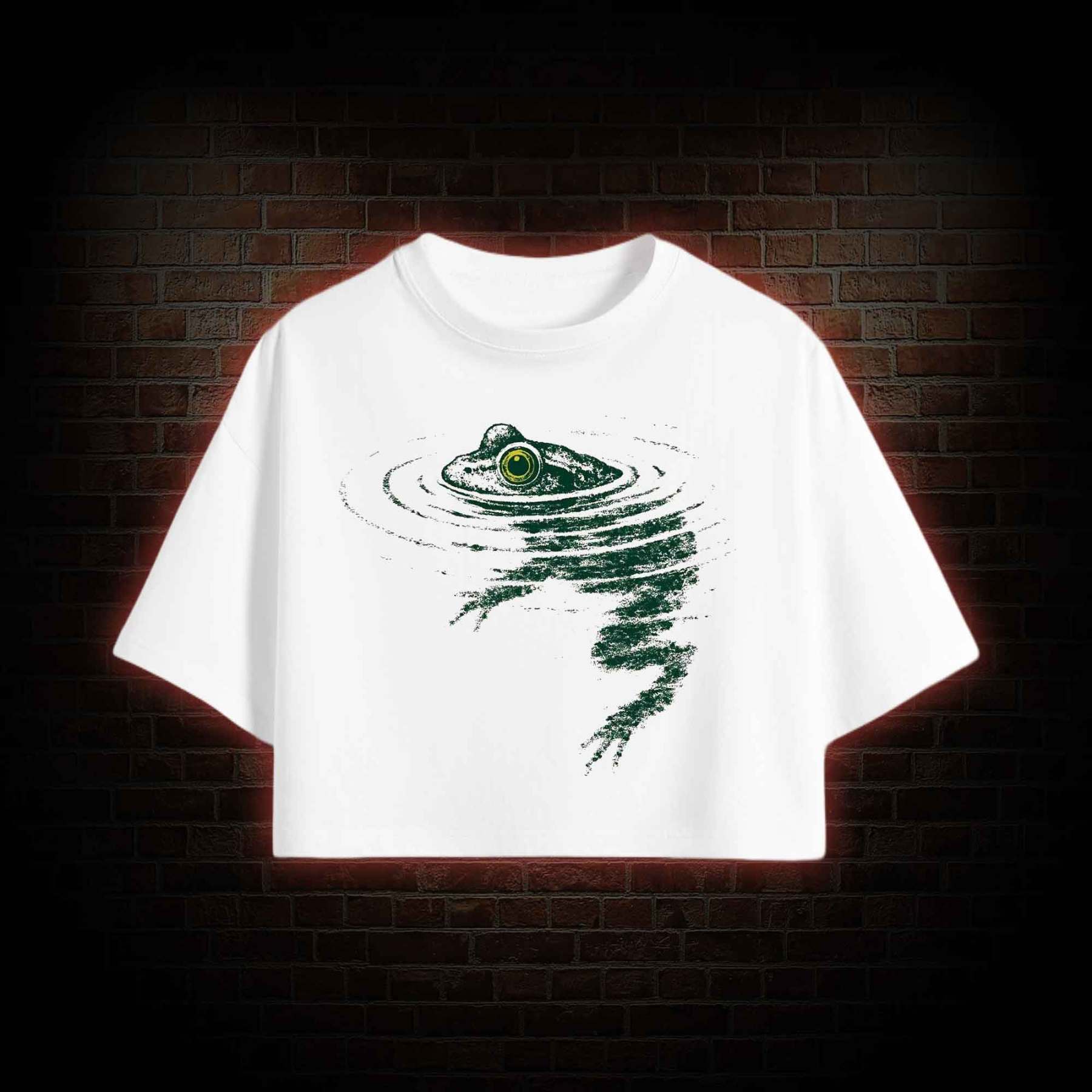 Frog Swimming Crop Top