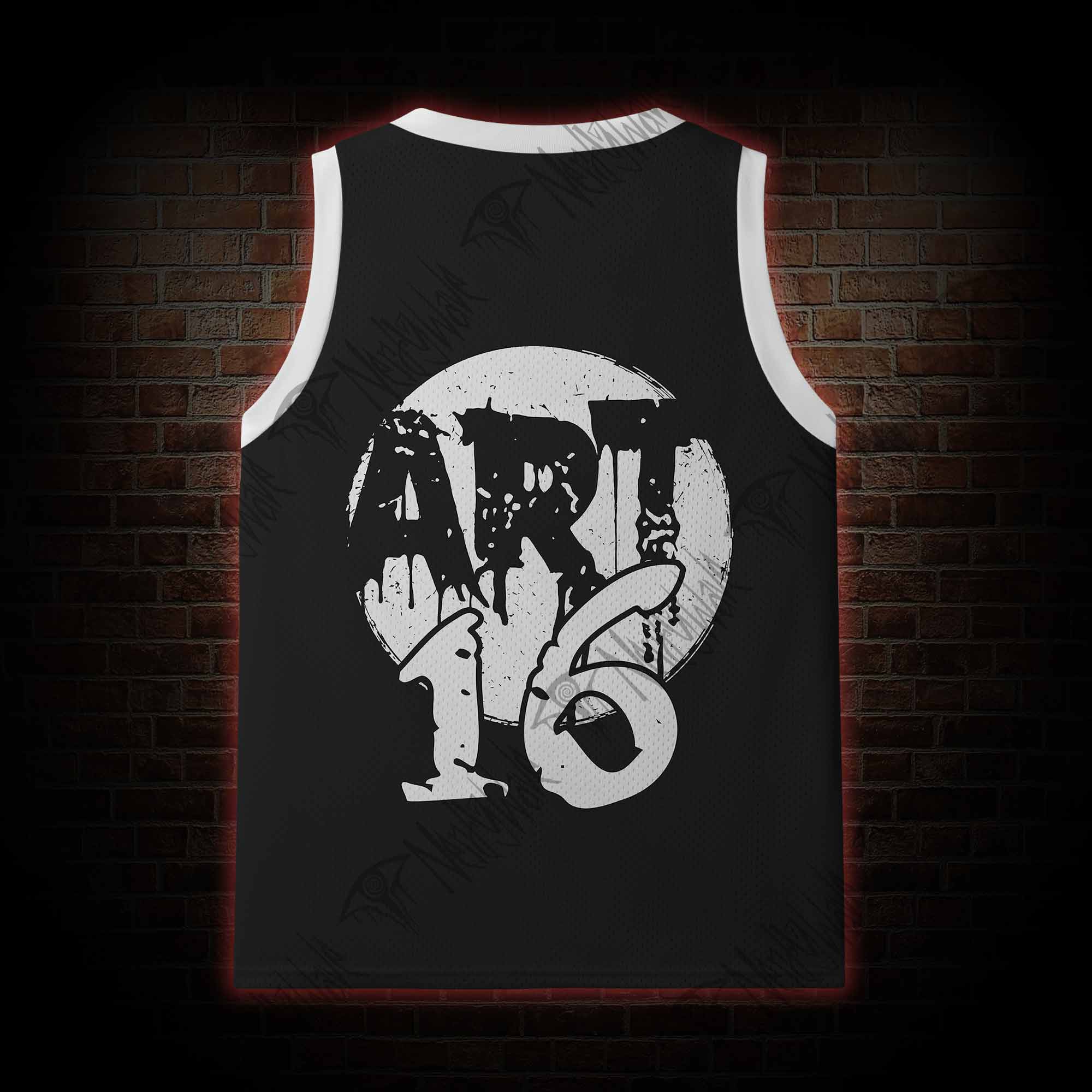 Warning Chaos Violence Bloodshed Mesh Jersey Tank Top