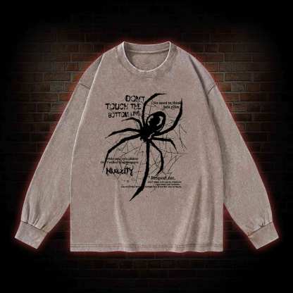 Don't Touch The Bottom Line Washed Long-Sleeve T-shirt