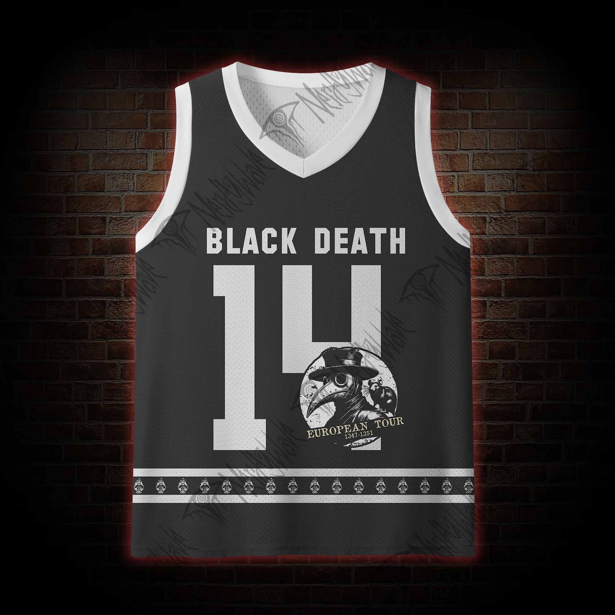 Black Death European Tour Mesh Jersey Tank Top