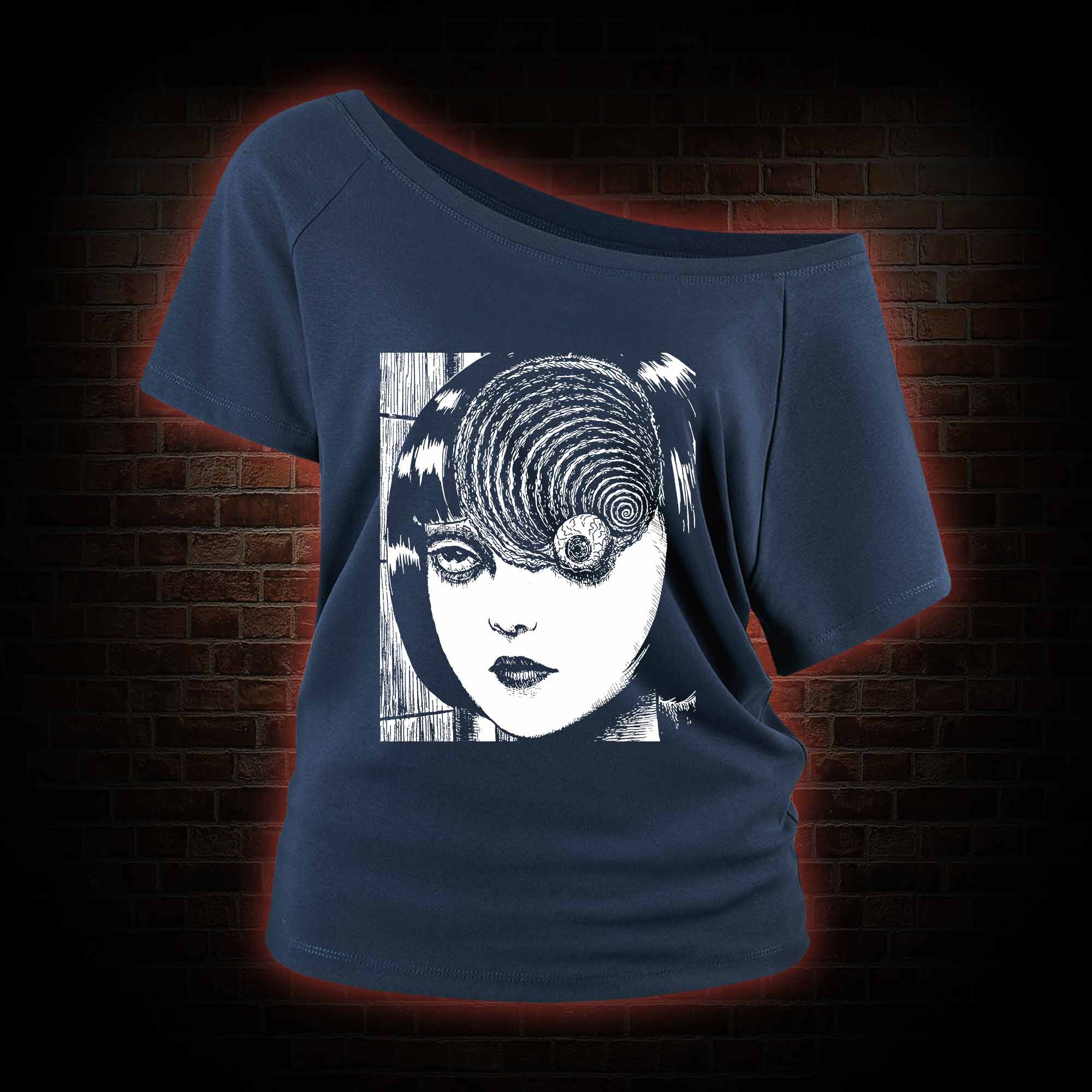 Horror Eyeball Off Shoulder T-shirts