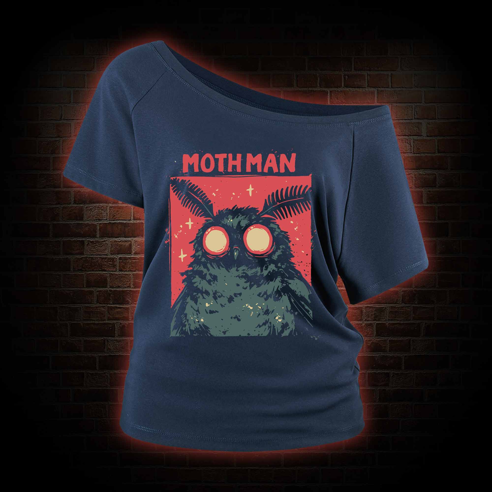 Cryptid Mothman Off Shoulder T-shirts