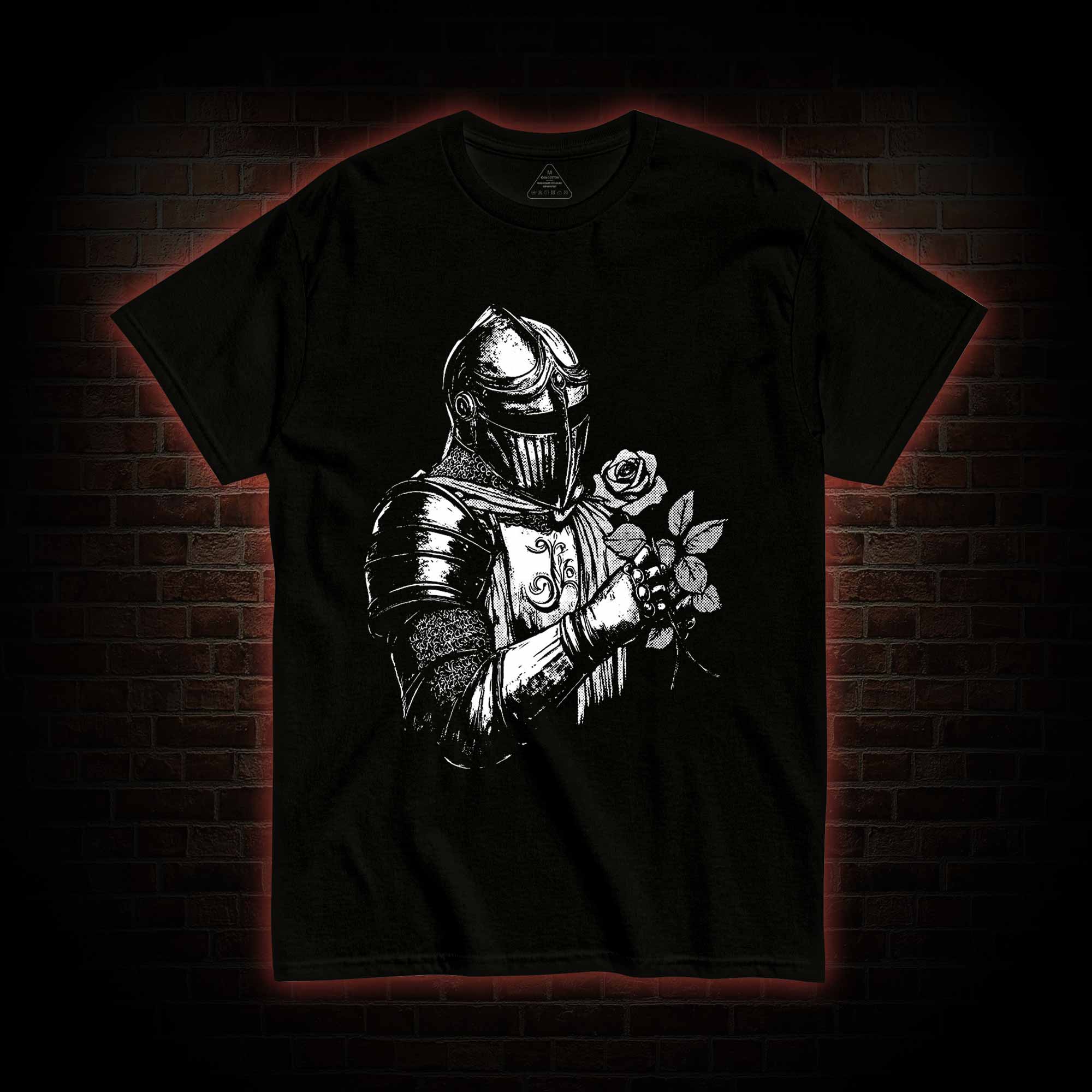 Knight Holding Roses T-shirt