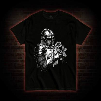 Knight Holding Roses T-shirt