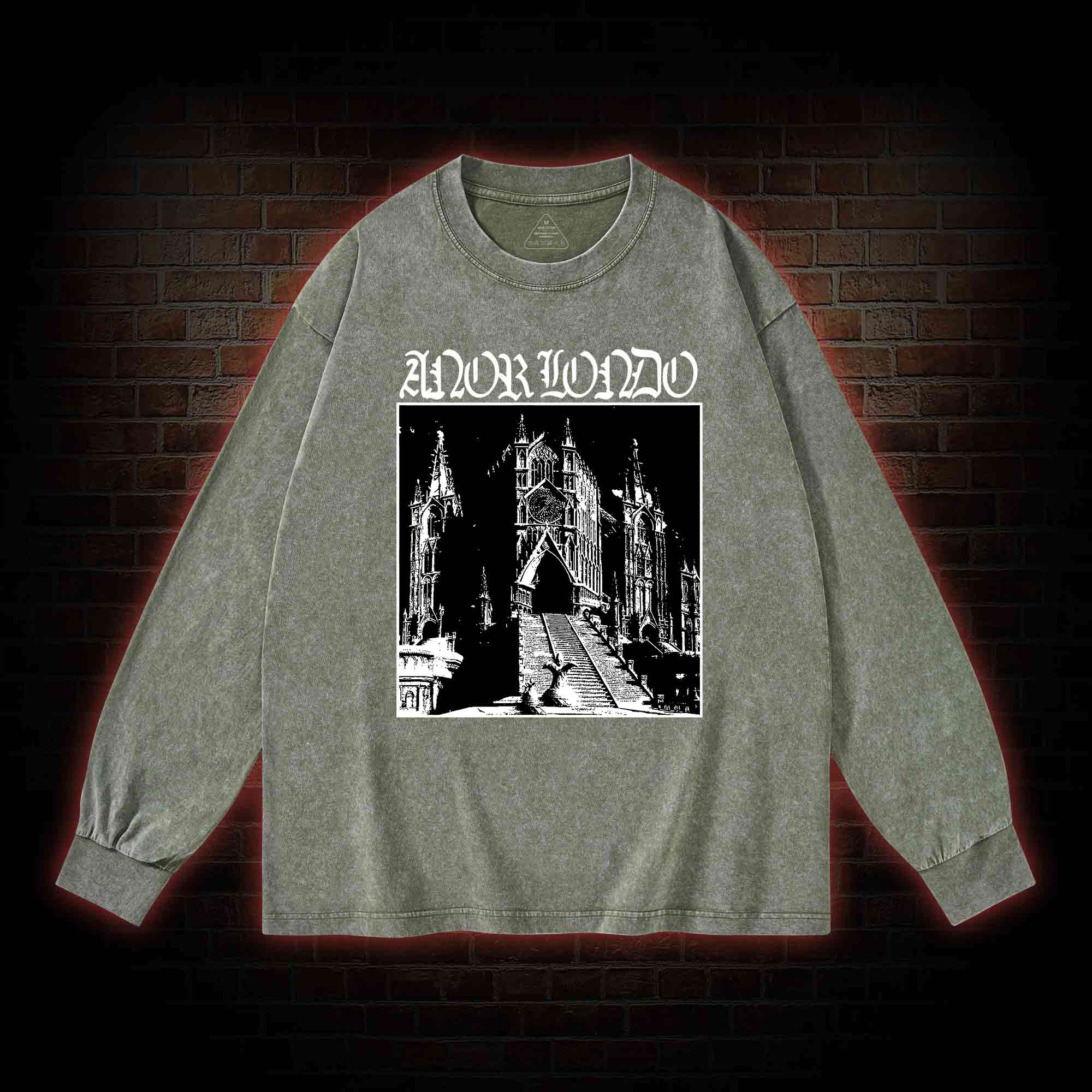 Abandoned Lost City Washed Long-Sleeve T-shirt