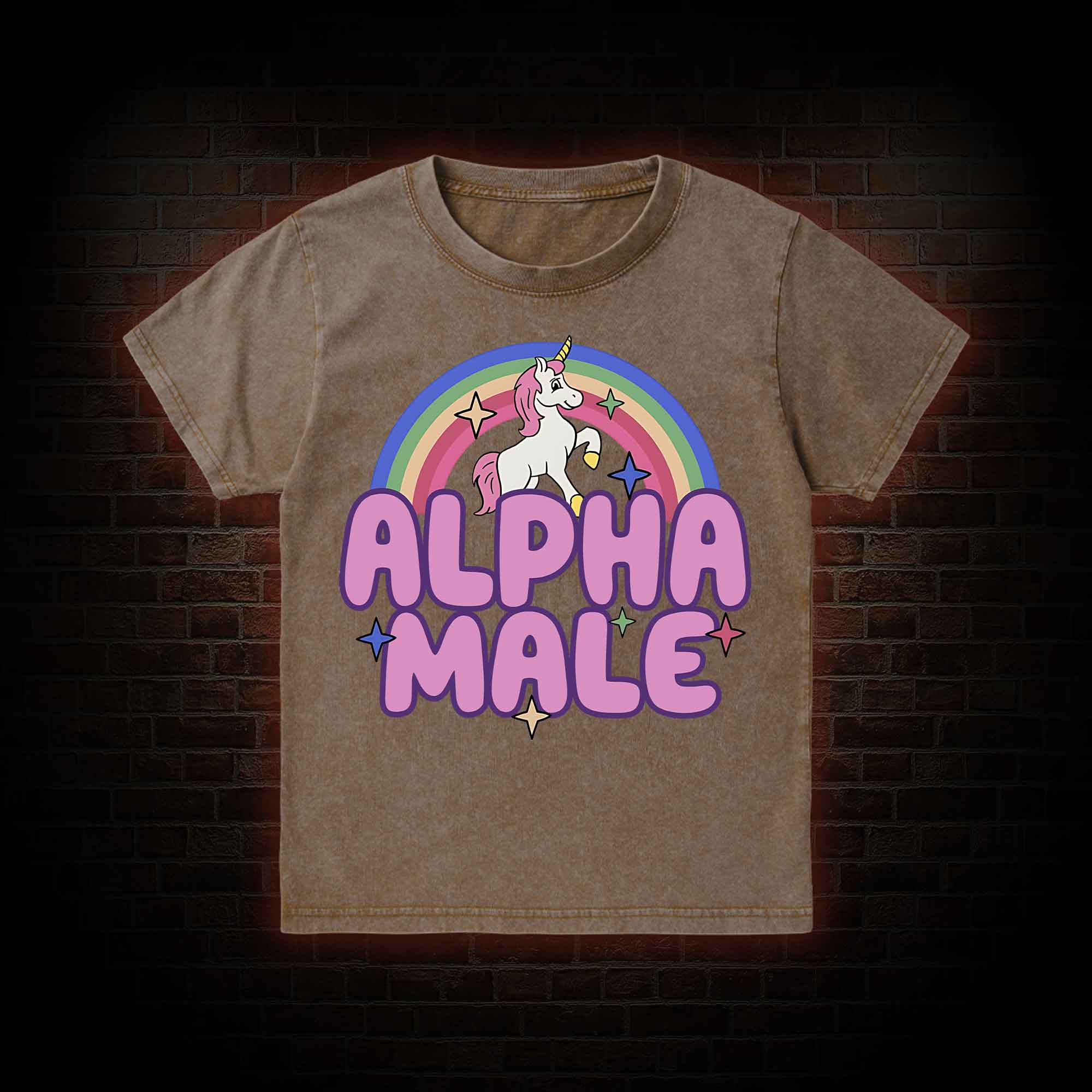 Alpha Male Kid Washed T-Shirt