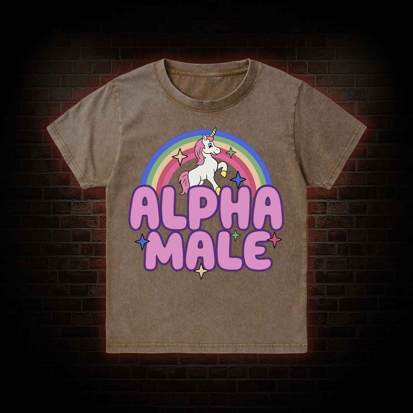 Alpha Male Kid Washed T-Shirt