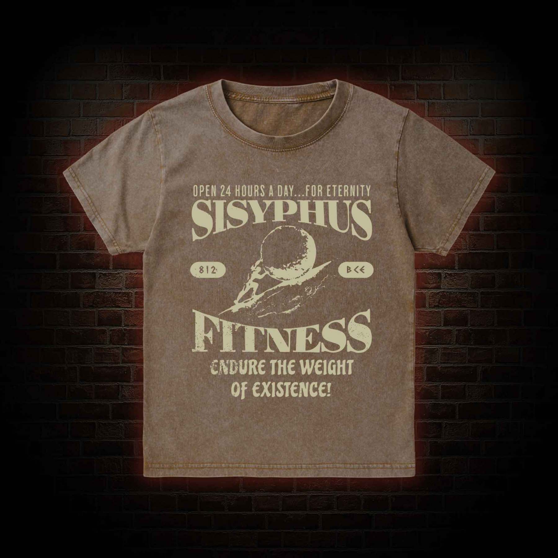 Sisyphus Fitness Kid Washed T-Shirt