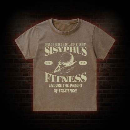 Sisyphus Fitness Kid Washed T-Shirt