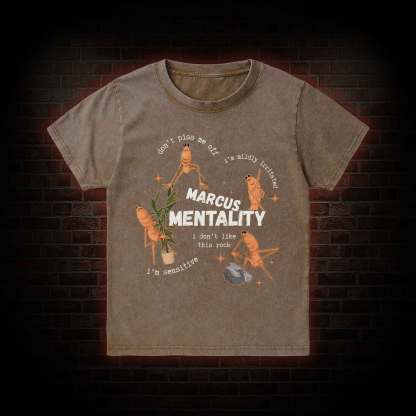 Marcus the Worm Kid Washed T-Shirt