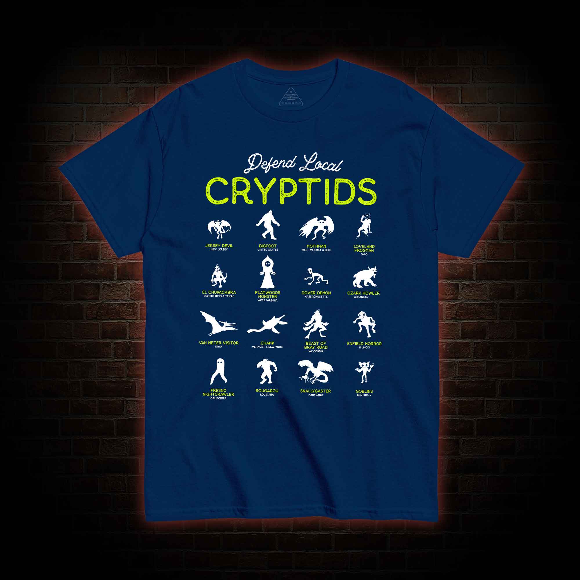 Defend Local Cryptids Creature Collection T-shirt