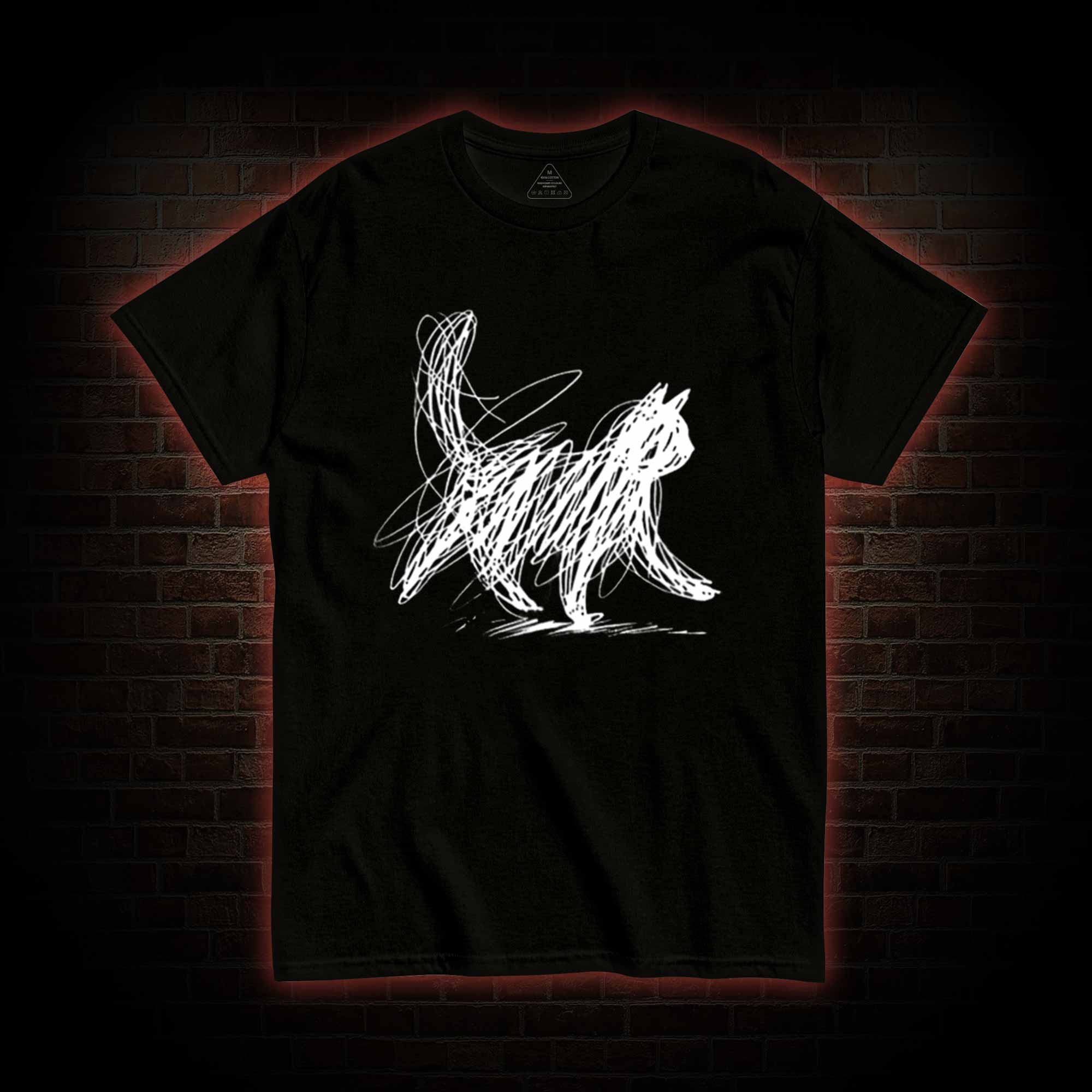 Cat Line Art T-shirt