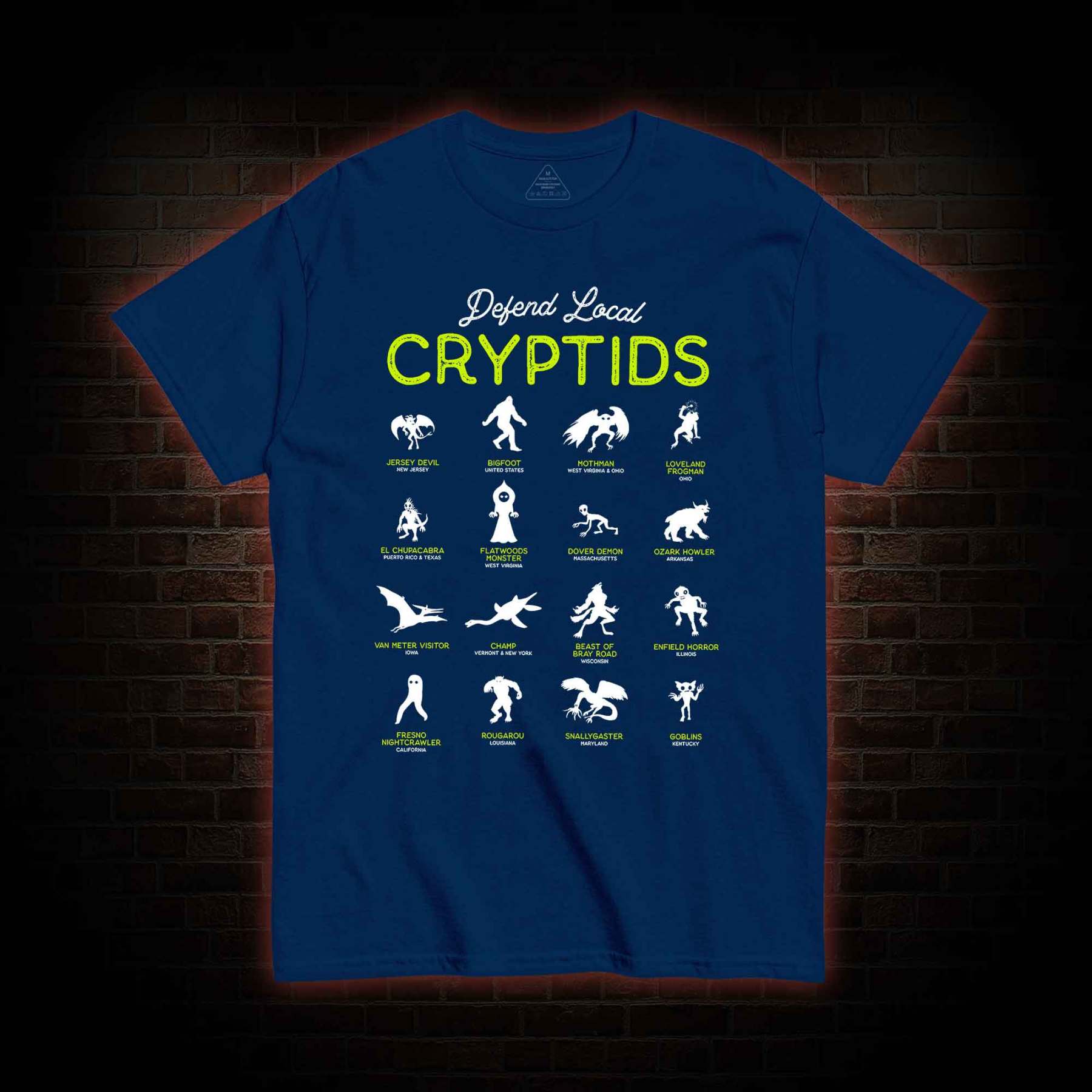 Defend Local Cryptids Creature Collection T-shirt