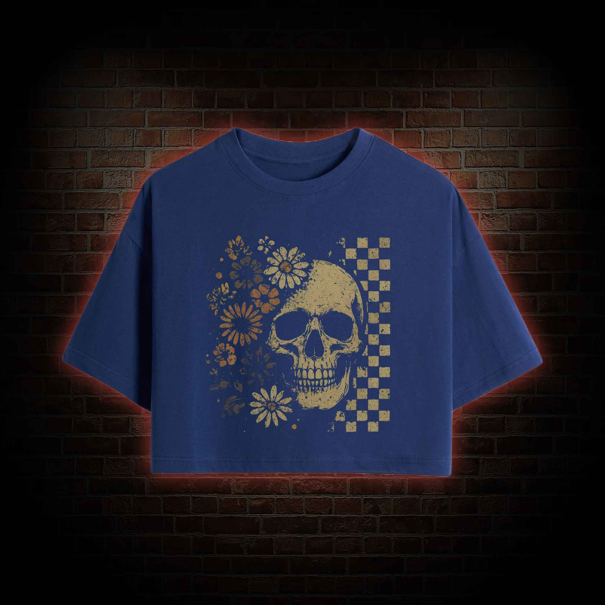 Vintage Skull Crop Top