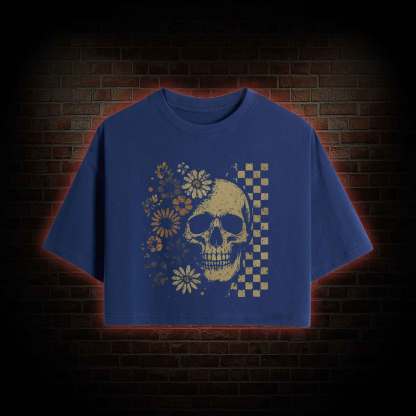 Vintage Skull Crop Top