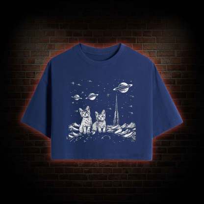 Space Kittens Crop Top