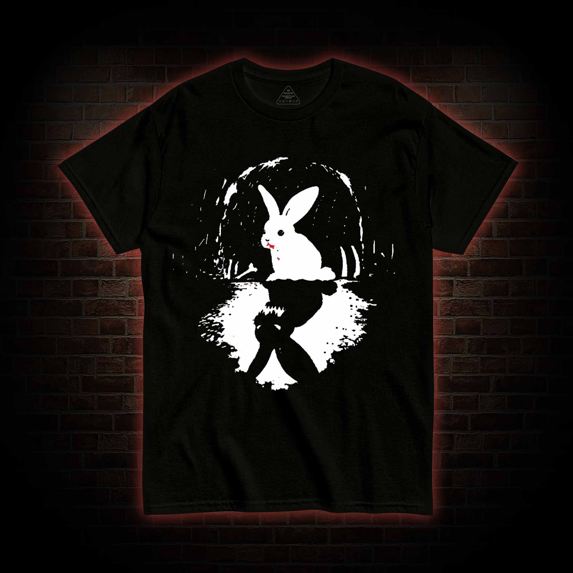 Surreal Duality Rabbit Reflection T-shirt