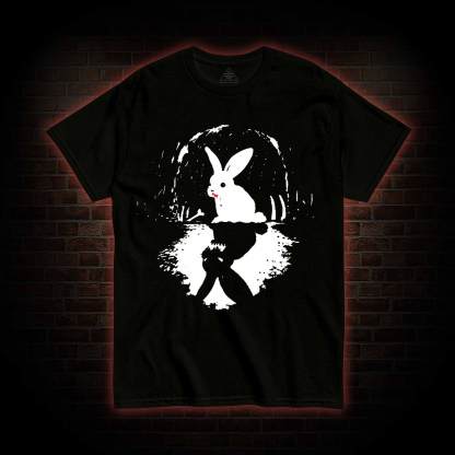 Surreal Duality Rabbit Reflection T-shirt
