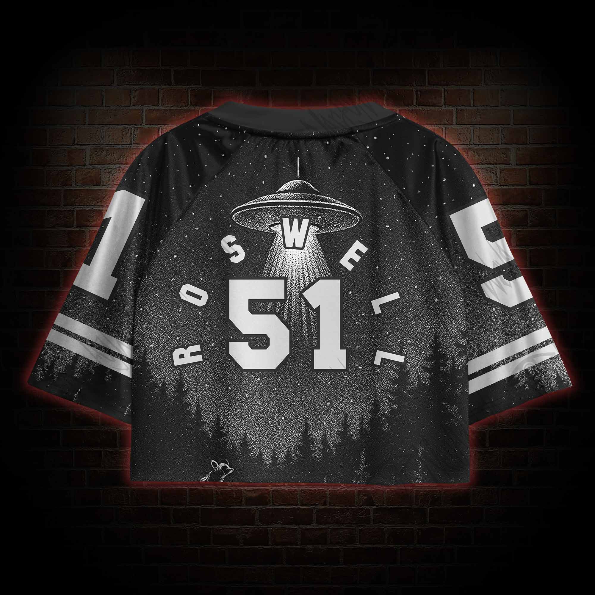 Roswell UFO Crash Sports Crop Jersey