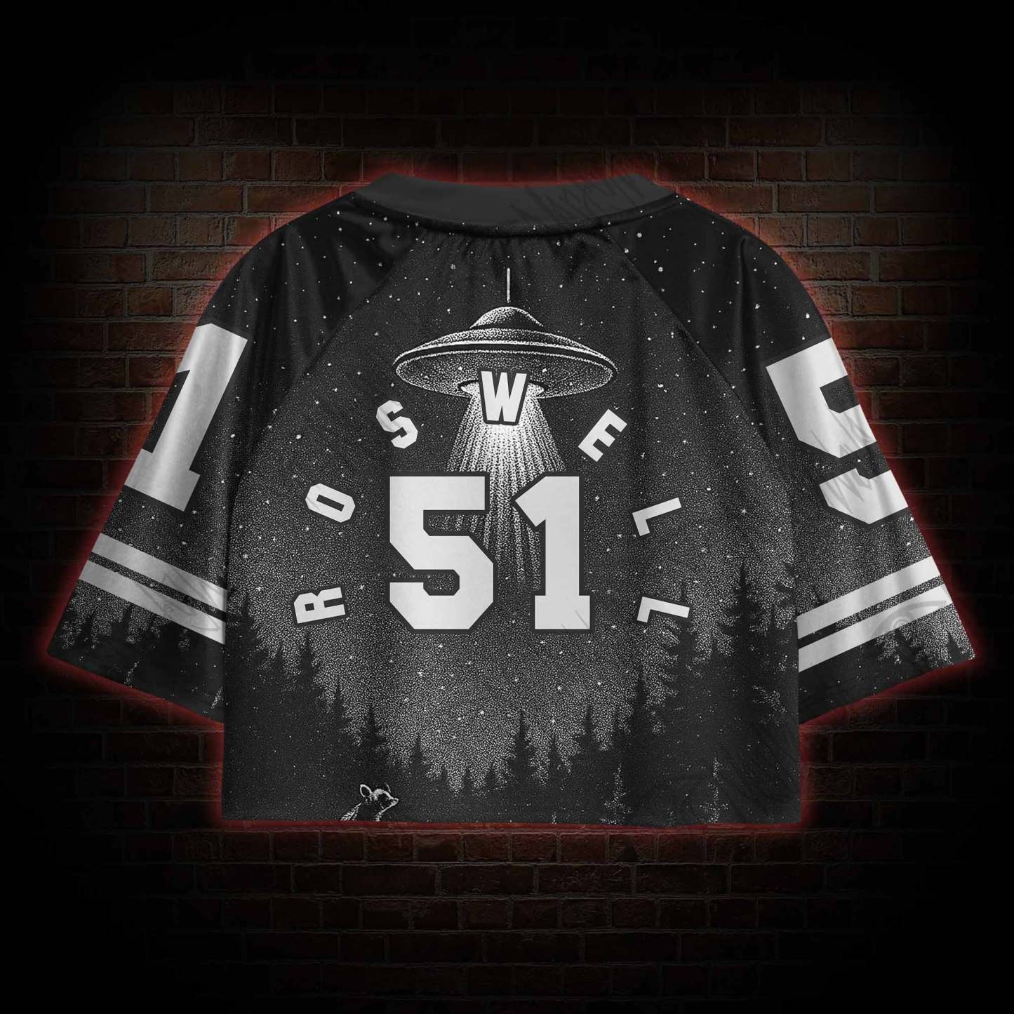 Roswell UFO Crash Sports Crop Jersey