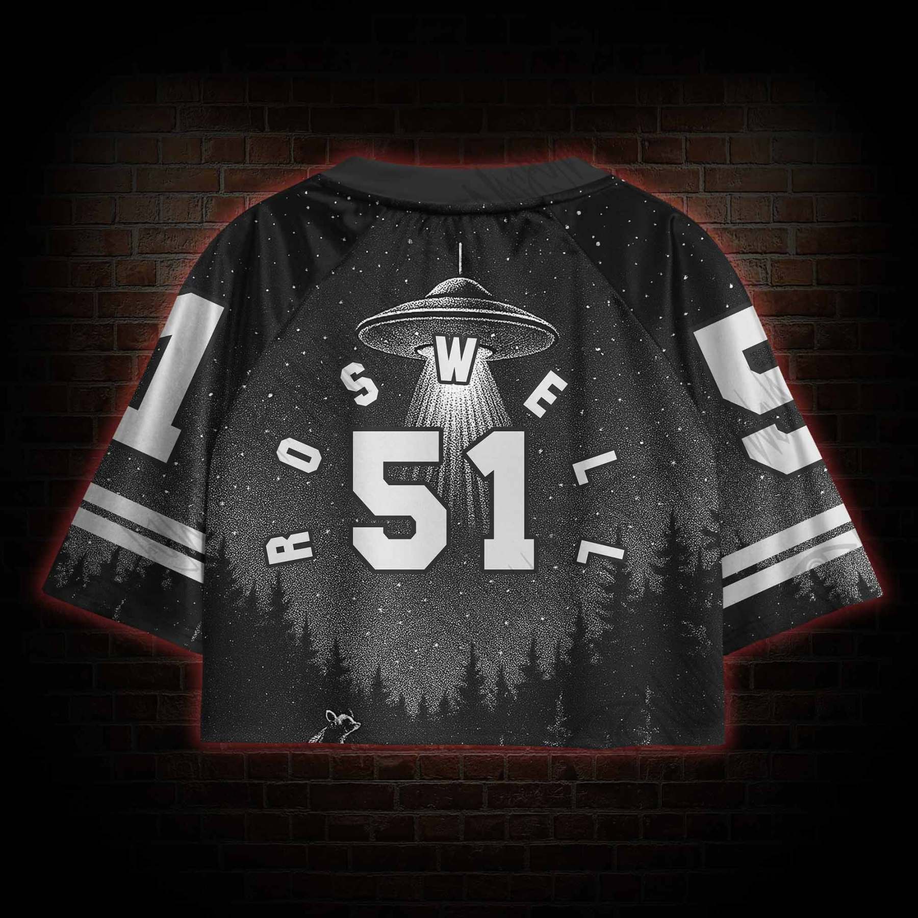 Roswell UFO Crash Sports Crop Jersey