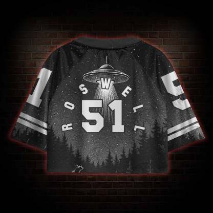 Roswell UFO Crash Sports Crop Jersey