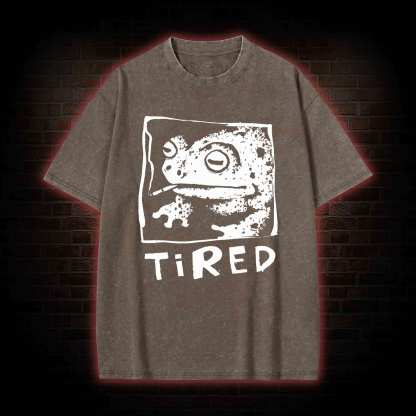Tired Frog Washed T-shirt