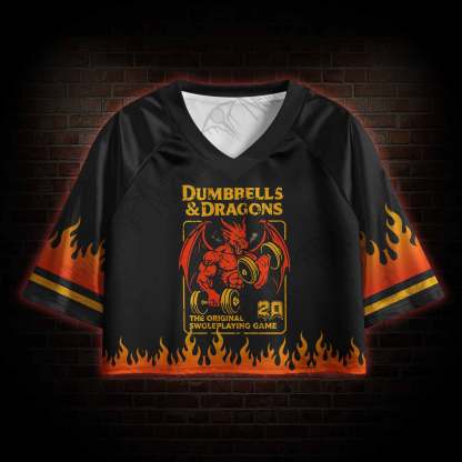 Dumbbells&Dragons Sports Crop Jersey