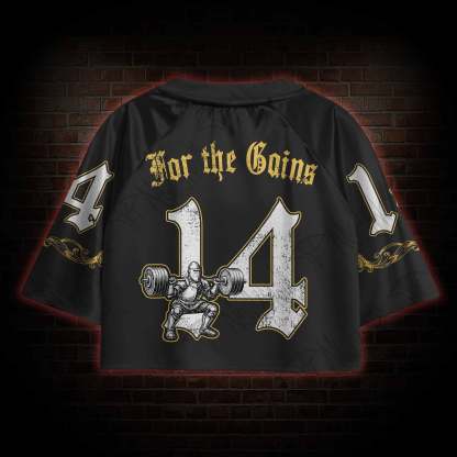 For the Gains Sports Crop Jersey