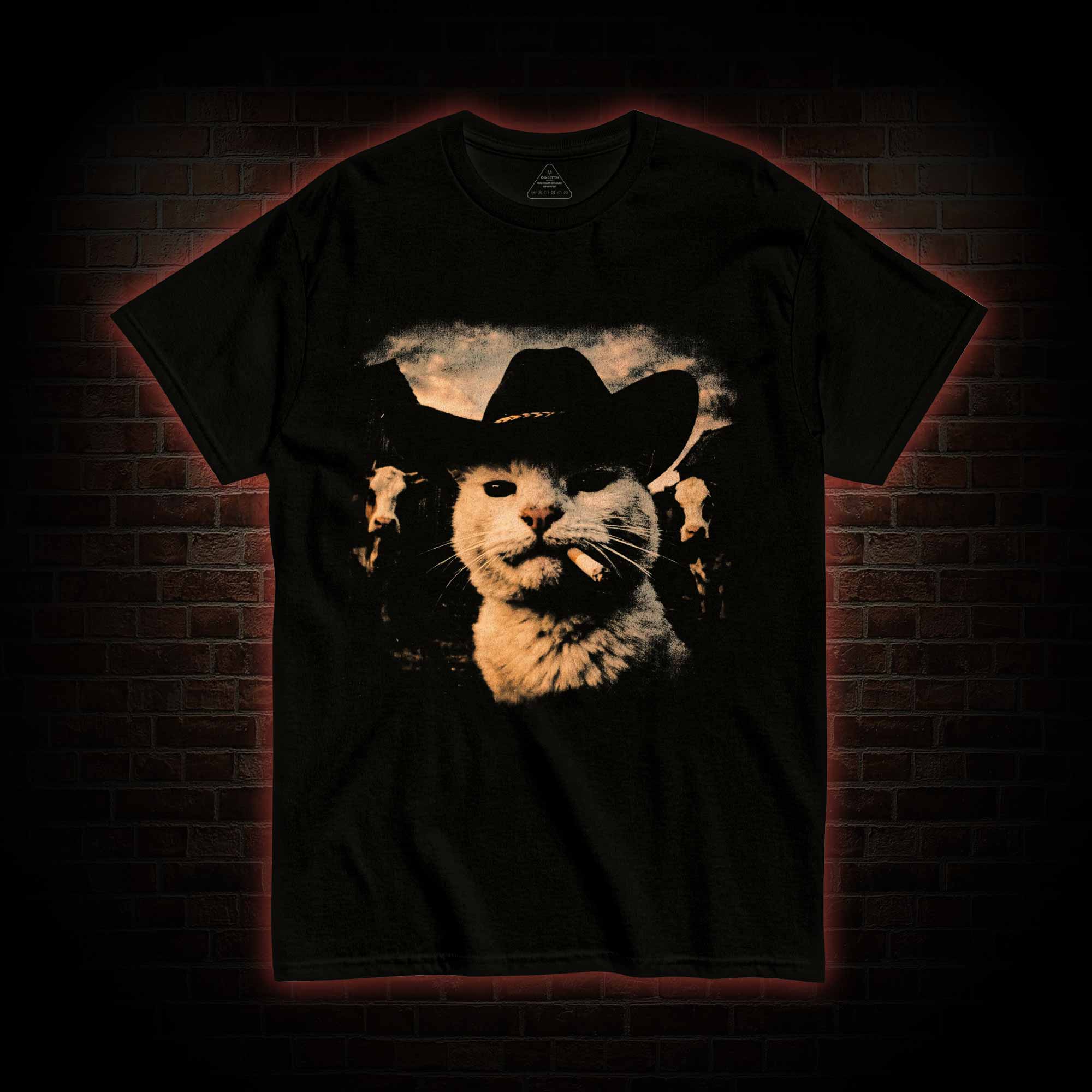 Funny Cowboy Cat T-shirt