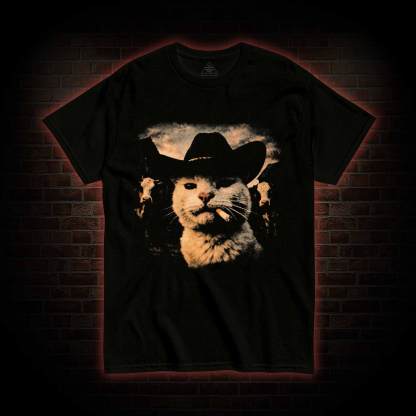 Funny Cowboy Cat T-shirt