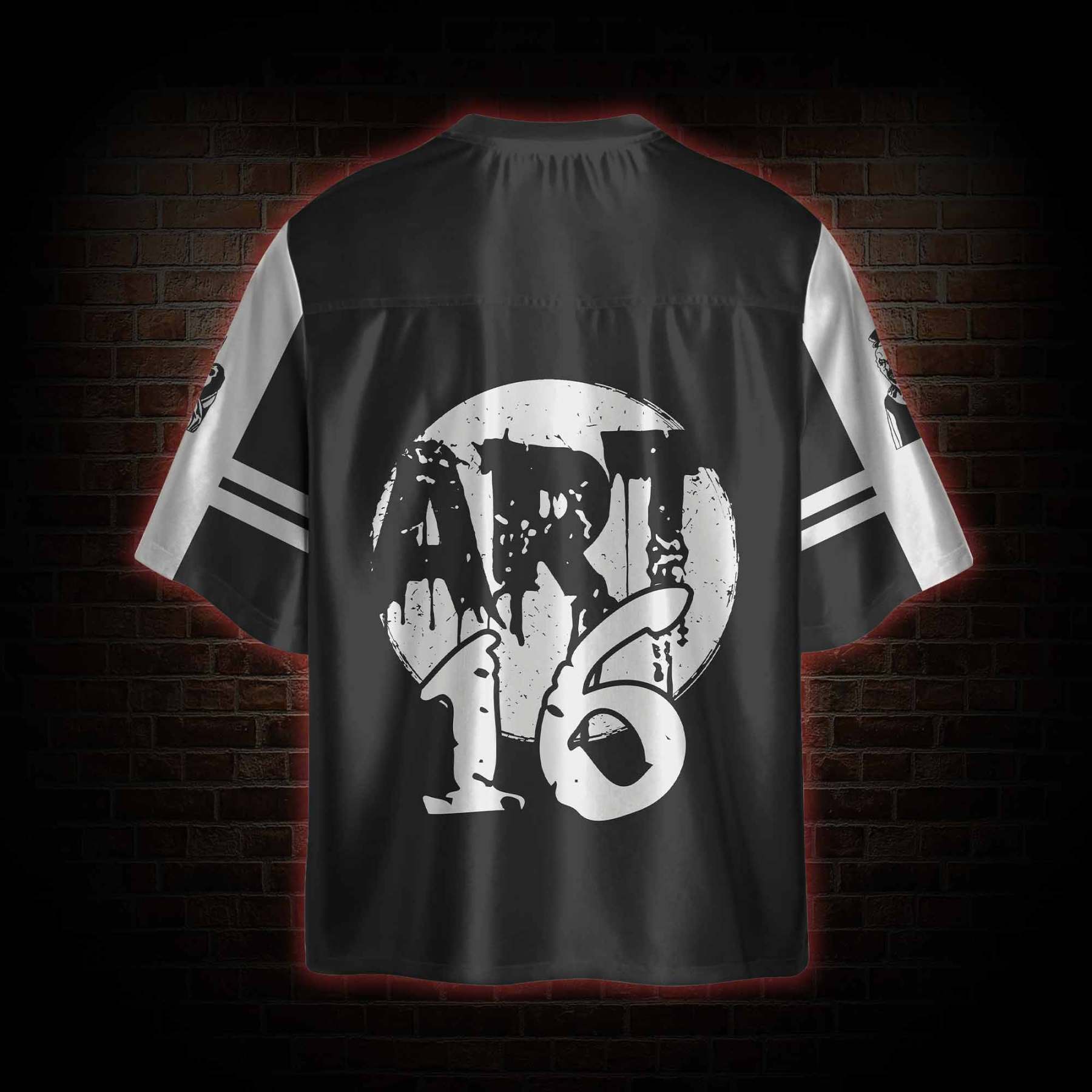 Warning Chaos Violence Bloodshed Oversized Jersey